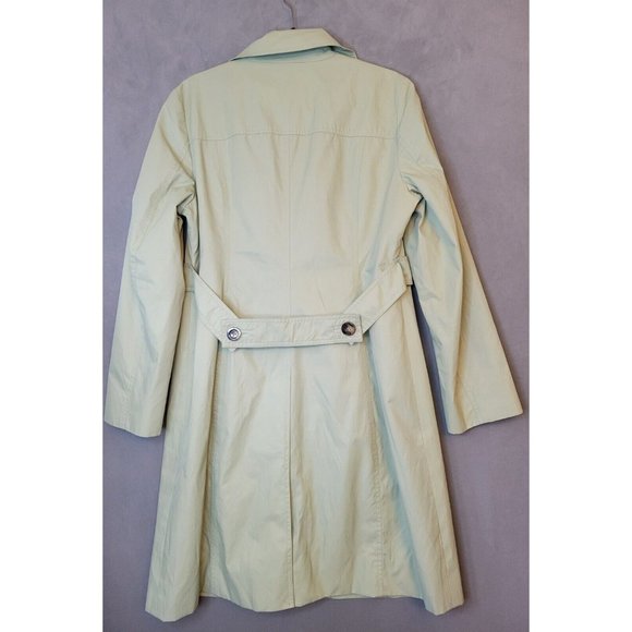 Michael Kors Trench Coat Womens Size L Mint Green GUC! - Picture 3 of 16
